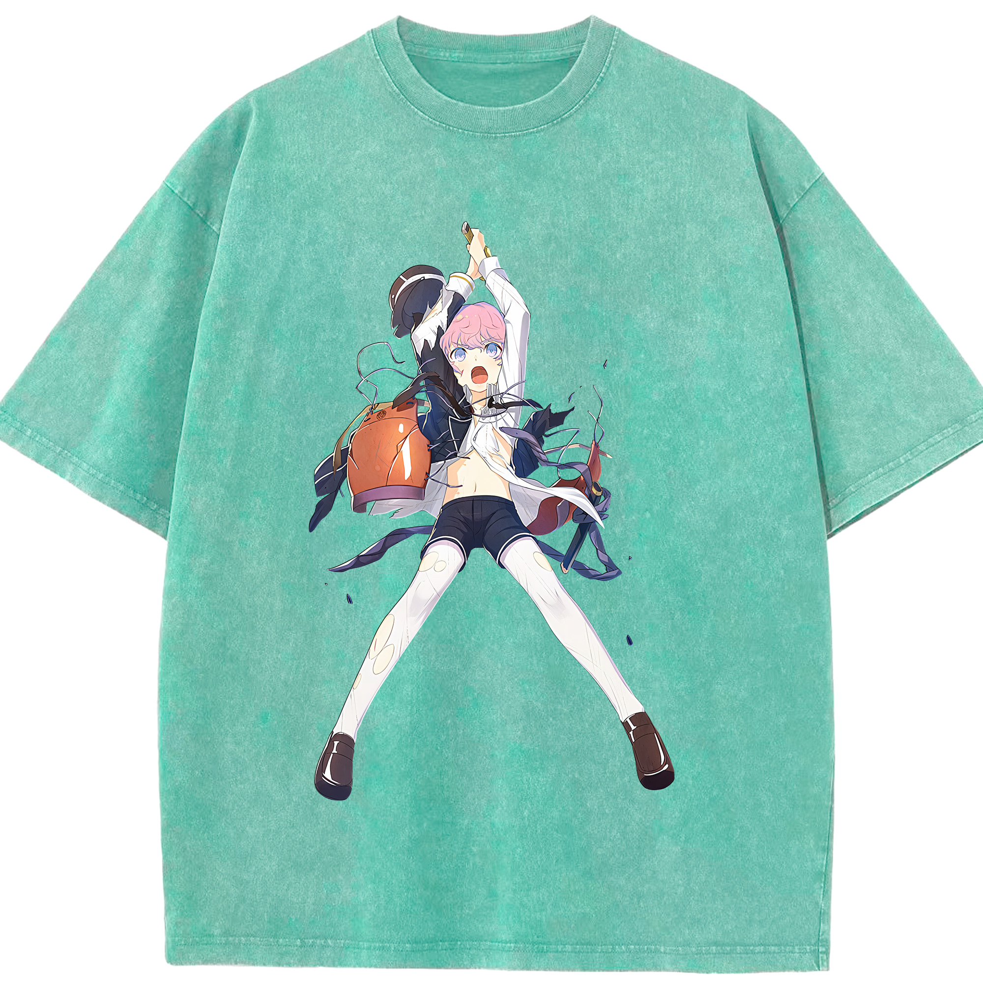（画像用） 刀剣乱舞 Touken Ranbu 綿100% ヴィンテージ風 半袖Tシャツ（フロントプリント）